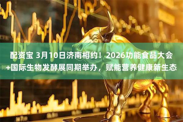 配资宝 3月10日济南相约！2026功能食品大会+国际生物发酵展同期举办，赋能营养健康新生态